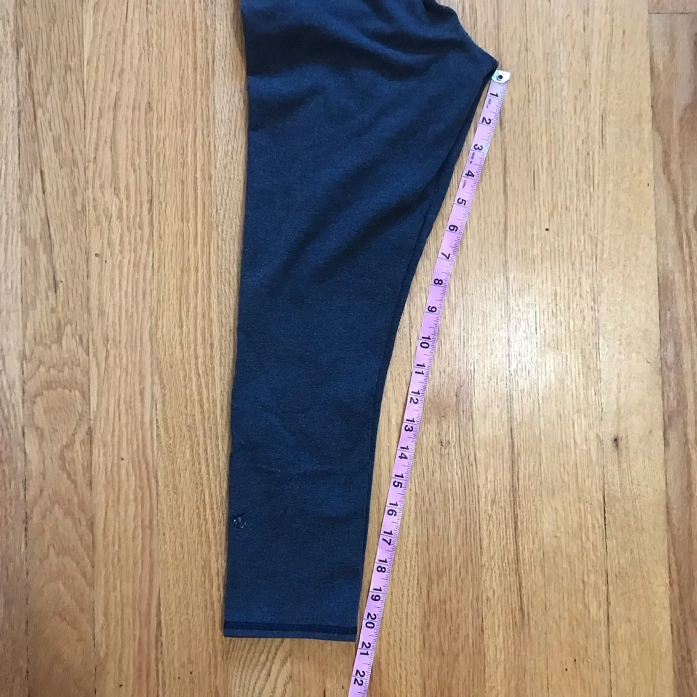 Lululemon Wunder Under Practice Cotton Roll Down Practice Cotton Heather Black 6